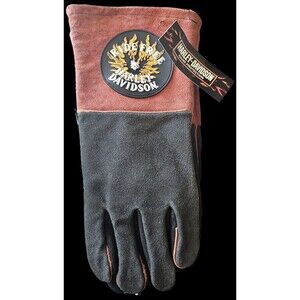 Harley Davidson Motorcycle *Gauntlet * Welding Gloves *Leather *Eagle *L